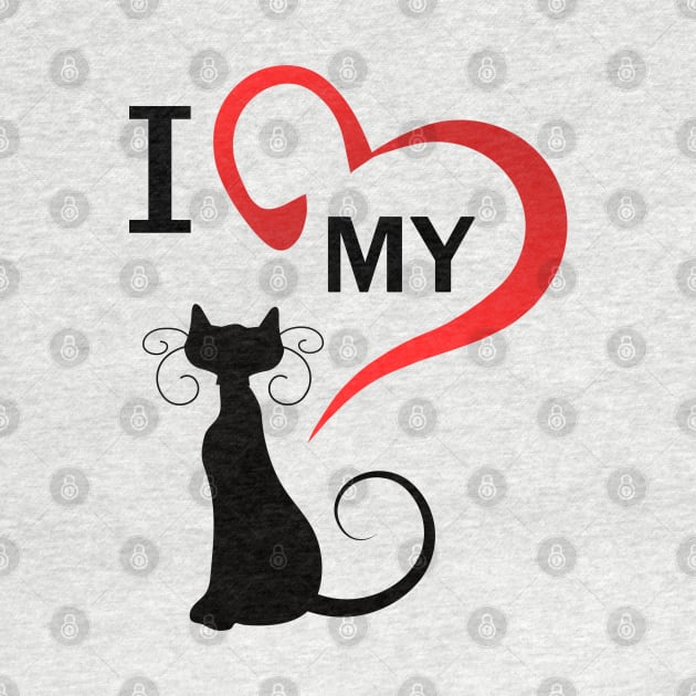 I love my cat by hottehue